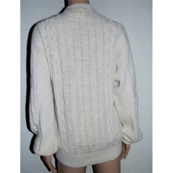 Vintage Nordstrom 100% Alpaca Wool  Ribbed Sweater made in Peru  SZ M - Picture 2 of 5